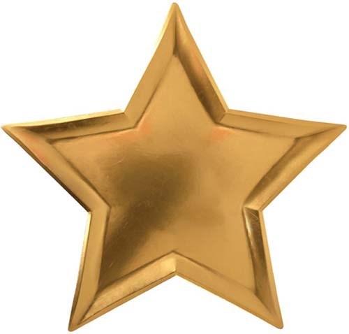 Meri Meri Gold Star Plates