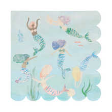 Load image into Gallery viewer, Meri Meri Mermaid Large Napkins
