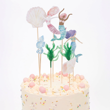 Load image into Gallery viewer, Meri Meri Mermaid Cake Toppers
