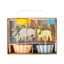 Load image into Gallery viewer, Meri Meri Safari Animal Cupcake Kit
